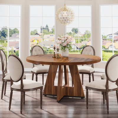 Union Rustic Kardier Round Dining Table